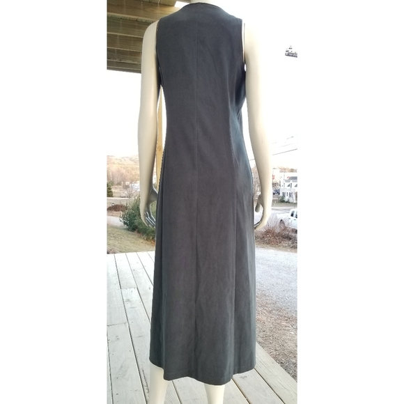 Petite Sophisticate Button Down Midi Dress,  Forest Green, 6 ✔️ - Picture 3 of 6